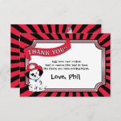 Cartes de Merci de pompier (Devant / Derrière)