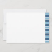 Cartes de Merci de rayure bleue (Dos)