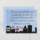 Cartes de Merci de superhéros (Devant / Derrière)