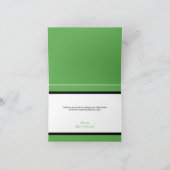 Cartes de Merci de vert de biberon d'impression de (Intérieur)