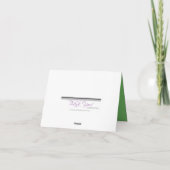 Cartes de Merci de vert de biberon d'impression de (Dos)