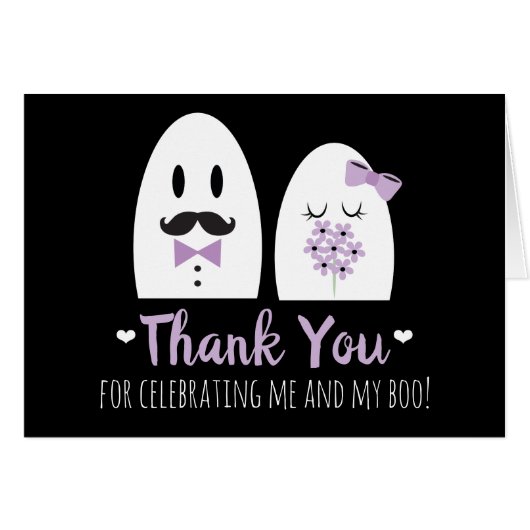 Cartes de Merci de wedding shower de Halloween (Devant Horizontal)