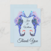 Cartes de Merci d'hippocampe (Devant / Derrière)