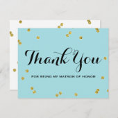 Cartes de Merci d'honneur d'infirmière du bleu | (Devant / Derrière)