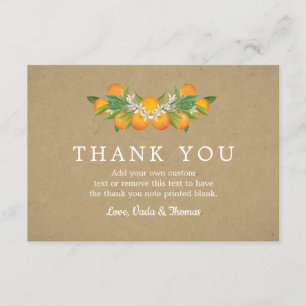 Cartes de Merci d'oranges de pays