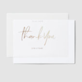 Cartes de Merci Élégant Script Vellum Card (Compenser)