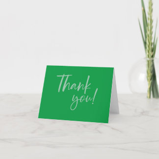 Cartes de Merci Fancy Script Green