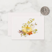 Cartes de Merci Flower citrouille (Devant/Arrière en situation)