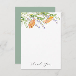Cartes de Merci mariage Fleurs d'aquarelle