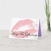 Cartes de Merci : Monogramme subtil (pourpre) (Dos)