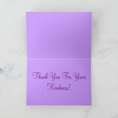 Cartes de Merci : Monogramme subtil (pourpre) (Intérieur)