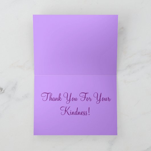 Cartes de Merci : Monogramme subtil (pourpre) (Intérieur)