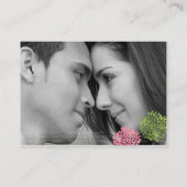 Cartes de Merci ou de table Fleurs roses vertes (Dos)