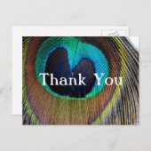 Cartes de Merci Peacock (Devant / Derrière)