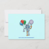 Cartes de Merci personnalisées par robot brillant (Dos)