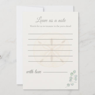 Cartes de message de mariage Driftwood Garden |