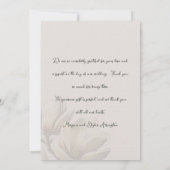 Cartes de message du Merci photo Mariage Magnolia (Dos)