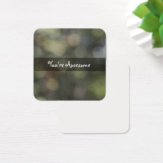 Cartes de message photo Green Dappled Light Bokeh (Bureau)