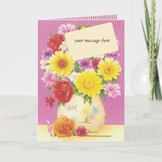 Cartes de messages personnalisés Floral Vintage po