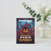 Cartes de mini-flyers pour soldes de fête d'Hallow (Debout devant)