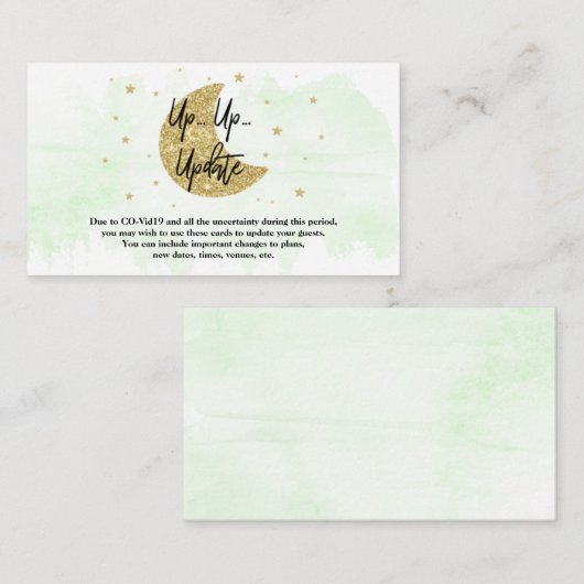 Cartes de mise à jour neutres pour Baby Shower | A (Devant / Derrière)