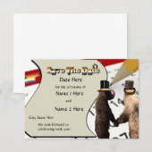 Cartes de mise en demeure de mariage ou de cérémon (Devant / Derrière)