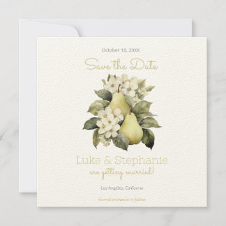 Cartes de mise en garde "Brown & Green Pear Square