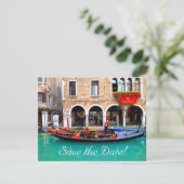 Cartes de mise en garde de gondoles vénitiennes (Debout devant)