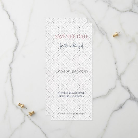 Cartes de mise en réserve de la date | Idées de ph (Devant/Arrière en situation)