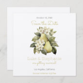 Cartes de mise en vente Brown & Green Pear Squared (Devant / Derrière)