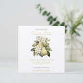 Cartes de mise en vente Brown & Green Pear Squared (Debout devant)