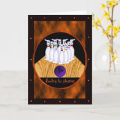 Cartes de modèle de Halloween de bowling (Fleur jaune)