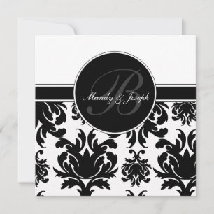 Cartes de monogramme de mariage en Damas