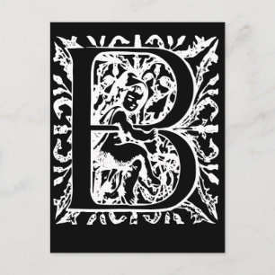 Cartes de monogramme noir et blanc