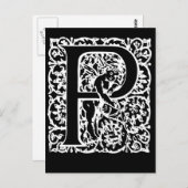 Cartes de monogramme noir et blanc (Devant / Derrière)