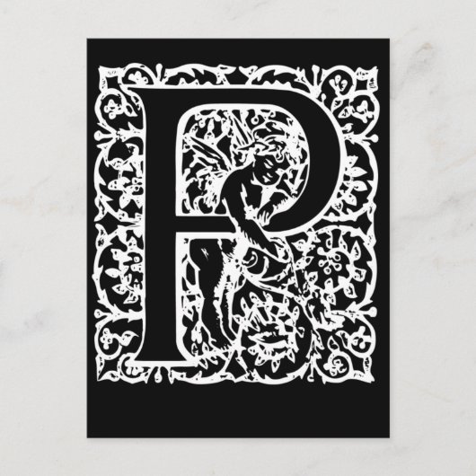 Cartes de monogramme noir et blanc (Devant)