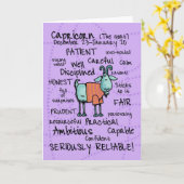 cartes de mot de zodiaque - Capricorne (Fleur jaune)