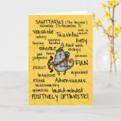 cartes de mot de zodiaque - Sagittaire (Fleur jaune)