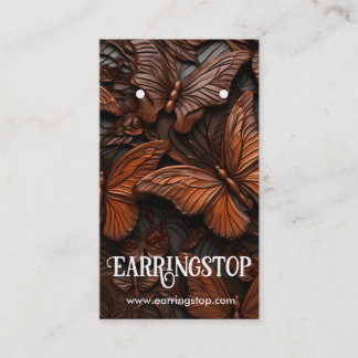 Cartes de Motif de conception papillon en cuir