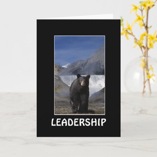 Cartes de motivation de DIRECTION d'OURS NOIR (Fleur jaune)