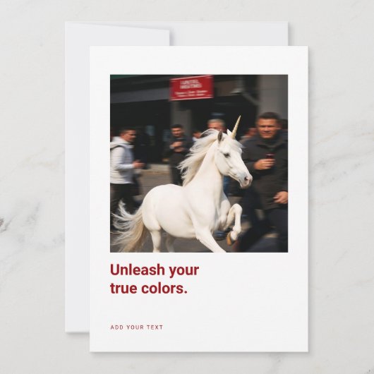 Cartes de motivation licorne pour les créatifs (Devant)