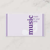 Cartes de musique violette (Dos)