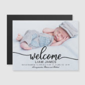 Cartes de naissance avec calligraphie mignonne (Devant / Derrière)
