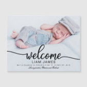 Cartes de naissance avec calligraphie mignonne (Devant)
