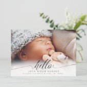 Cartes de Naissance pour Bébé Garçon Fille avec Ph (Debout devant)