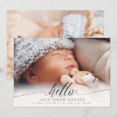 Cartes de Naissance pour Bébé Garçon Fille avec Ph (Devant / Derrière)
