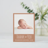 Cartes de naissance rustiques, carte de remercieme (Debout devant)