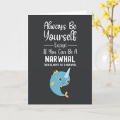 Cartes de Narval Mignon Garçon Océan Baleine Pour  (Fleur jaune)