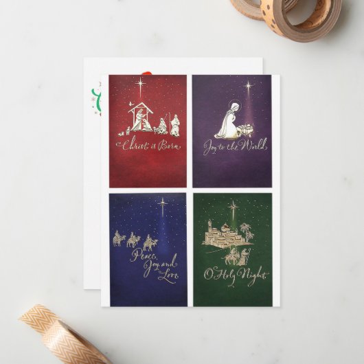 Cartes de Noël (Devant/Arrière en situation)