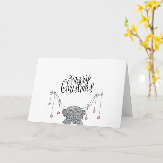 cartes de noël (Fleur jaune)